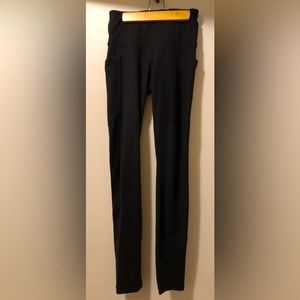 Hypertek black tummy control athletic leggings with pockets - XS